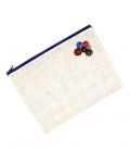 Attacchi d'Arte, pochette giorno cerniera blu