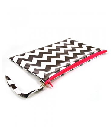 Attacchi d'Arte, pochette con manico cerniera rosa