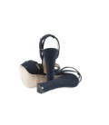 Elisabetta Franchi, Sandalo camoscio blu notte