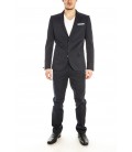 Daniele Alessandrini, abito in cotone slim fit tinta unita