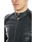 Daniele Alessandrini, giubbino in pelle col.Blu