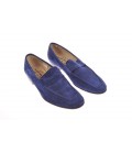Daniele Alessandrini, mocassino in pelle scamosciata col.Blu