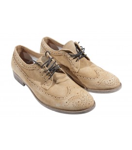 Daniele Alessandrini, scarpa stringata modello francesina in pelle scamosciata