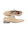 Daniele Alessandrini, scarpa stringata modello francesina in pelle scamosciata