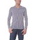 Daniele Alessandrini, camicia a righe col.Blu