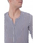 Daniele Alessandrini, camicia a righe col.Blu