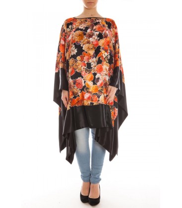 Givenchy, mantella in seta stampa floreale