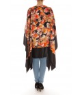 Givenchy, mantella in seta stampa floreale