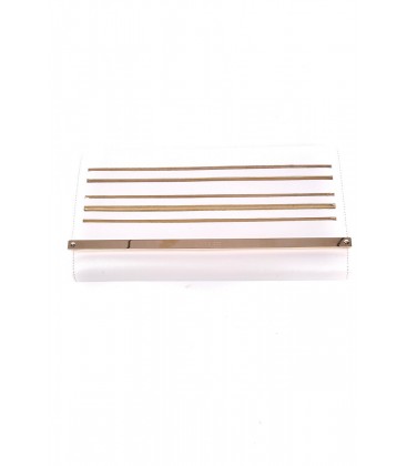 Jimmy Choo, clutch in pelle bianca