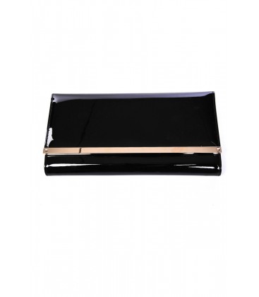 Jimmy Choo, clutch in nappa nero lucido