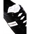 Dolce&Gabbana, sneakers basse in pelle col.nero e bianco