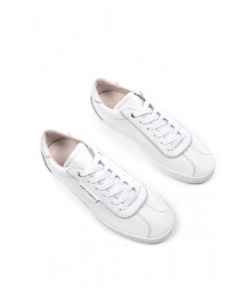 Dolce&Gabbana, sneakers basse in pelle col.bianco
