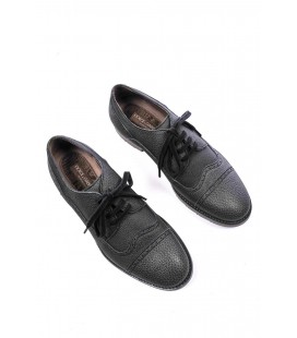 Dolce&Gabbana, scarpa stringata col.nero in pelle effetto consumato