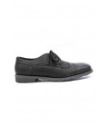 Dolce&Gabbana, scarpa stringata col.nero in pelle effetto consumato