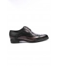Dolce&Gabbana, scarpa stringata in pelle marrone effetto consumato