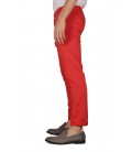 40Weft, pantalone a tubo col.Rosso