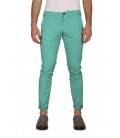 40Weft, pantalone a tubo col.Verde Smeraldo