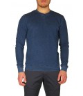 40Weft, maglia felpa col.denim scuro