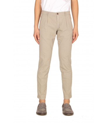 40Weft, pantalone con microfantasia col.tortora