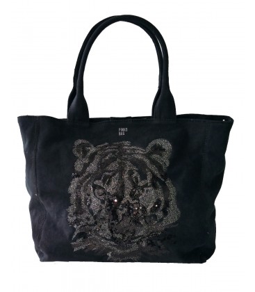 Pinko, borsa donna canvas e pailletts