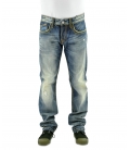 Double Black, jeans blu lavato con cuciture posteriori