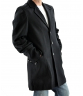 Double Black, cappotto nero a tre bottoni