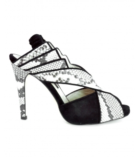 Sandalo Crissie Morris MODELLO "TELLIER", IN PITONE 
