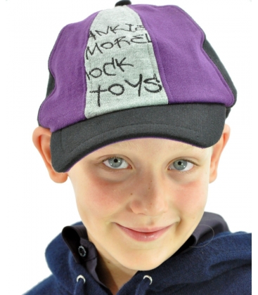 Frankie Morello, cappellino bimbo, grigio nero e viola