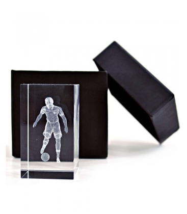 Calciatore 3D in cristallo, Crystal Impressions